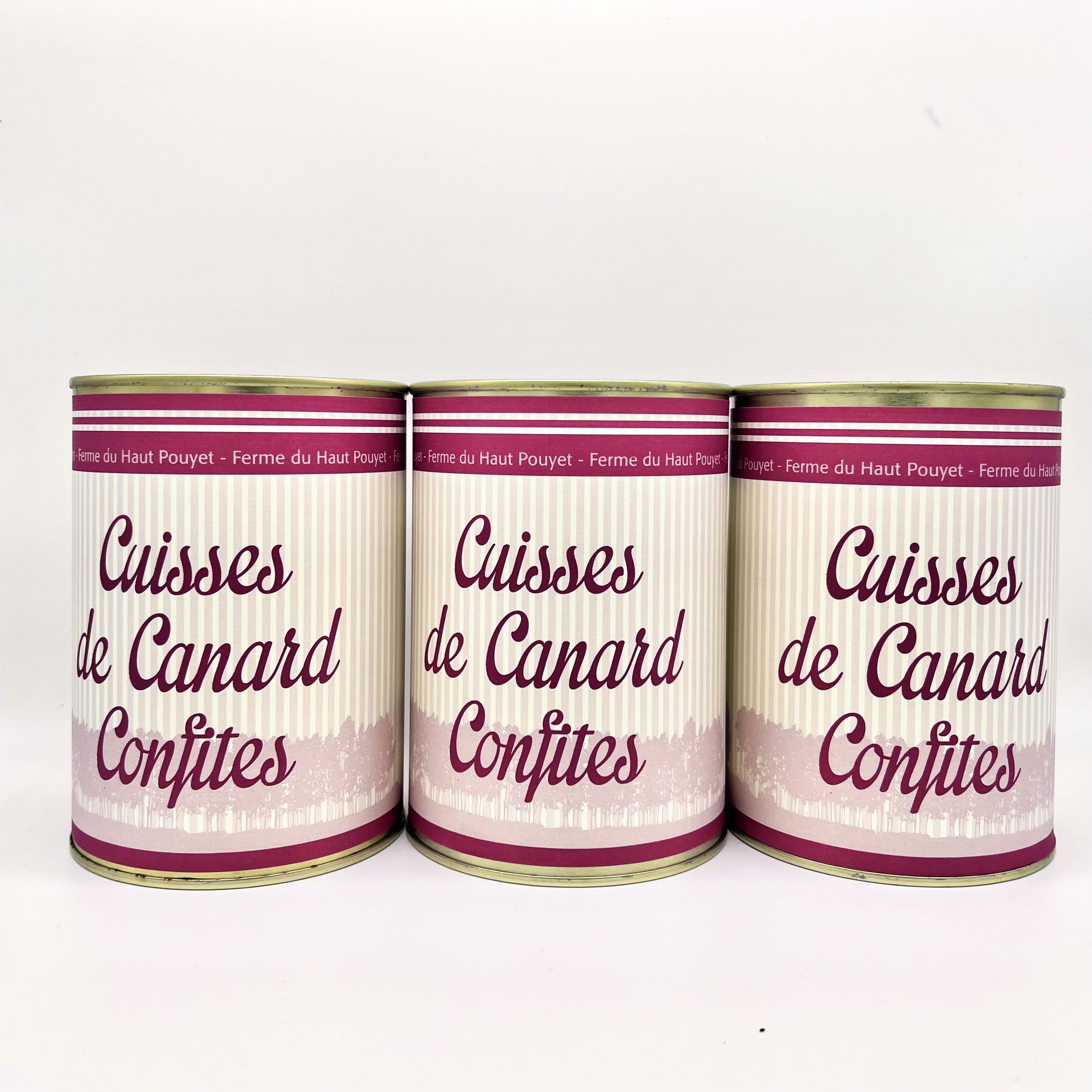 2 cuisses de canards confites 650gr lot de 3 botes