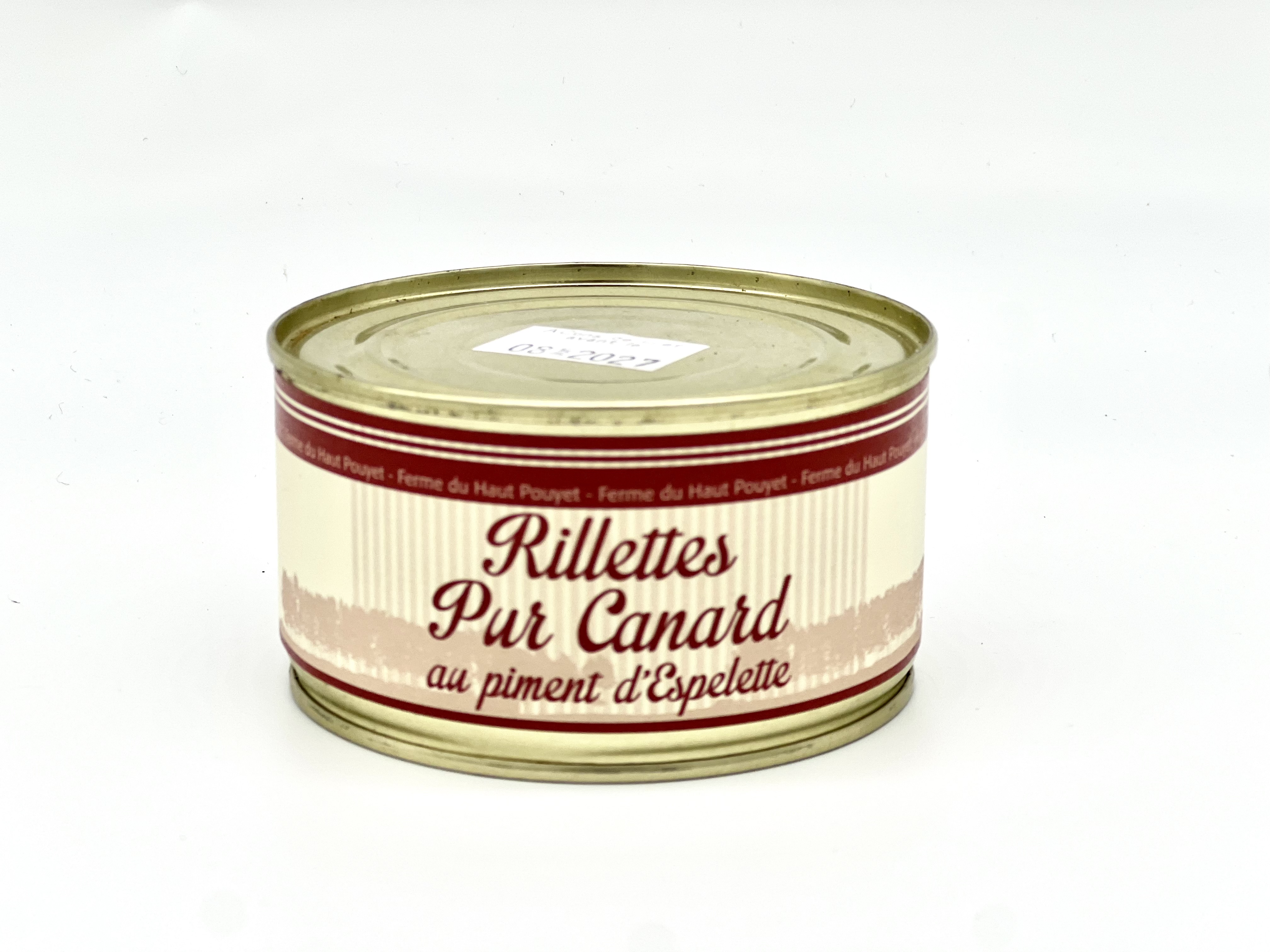 Rillettes Pur Canard au Piment d'Espelette